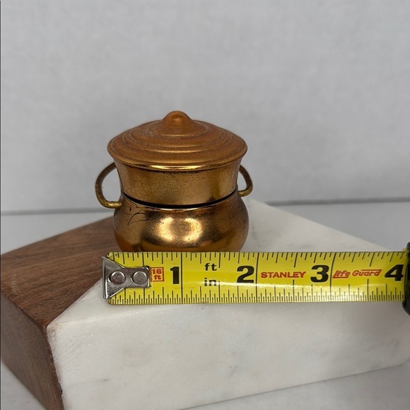 Vintage Avon Hearthside Cream Sachet Copper Pot Shaped Bottle Lot M6 - Picture 5 of 6